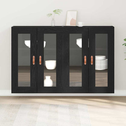Wandschrank 2 pcs Schwarze Eiche 69.5 x 34 x 90 cm