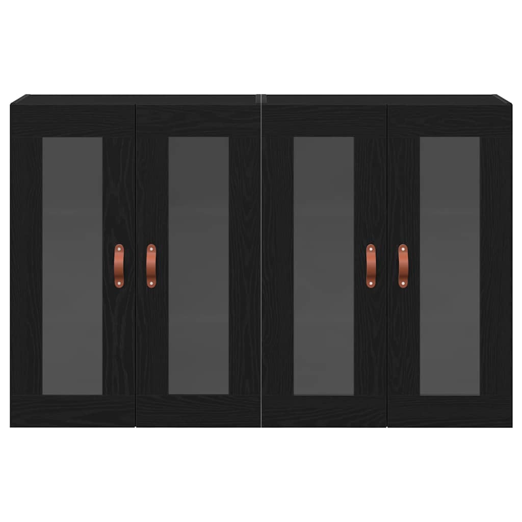 Wandschrank 2 pcs Schwarze Eiche 69.5 x 34 x 90 cm