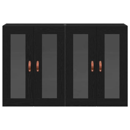 Wandschrank 2 pcs Schwarze Eiche 69.5 x 34 x 90 cm