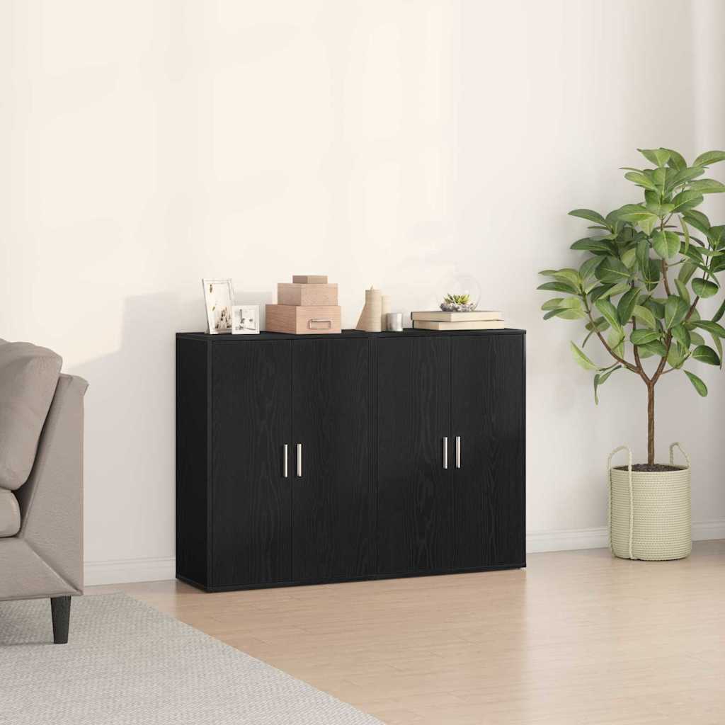 Buffet Schwarze Eiche 60 x 31 x 84 cm Holzwerkstoff
