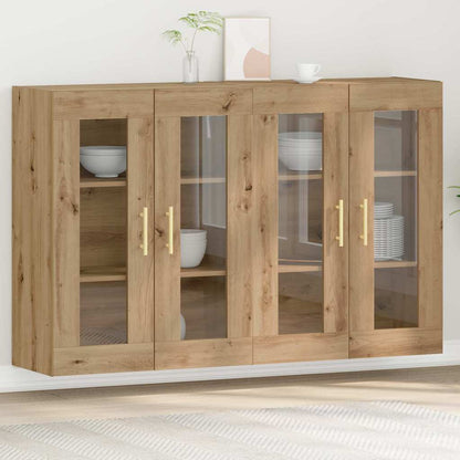 Wandschrank 2 pcs Eiche handwerklich 69.5 x 34 x 90 cm