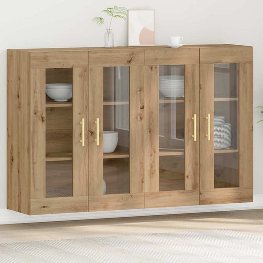 Wandschrank 2 pcs Eiche handwerklich 69.5 x 34 x 90 cm