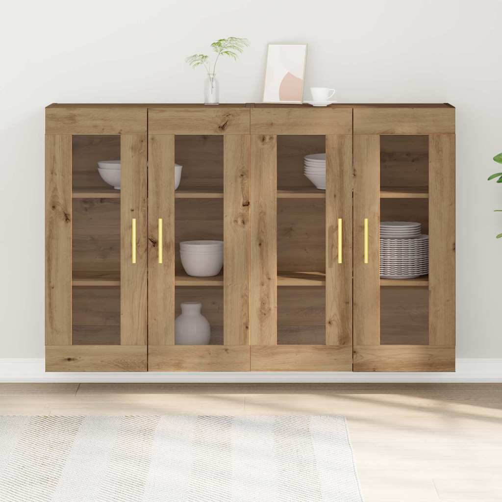 Wandschrank 2 pcs Eiche handwerklich 69.5 x 34 x 90 cm