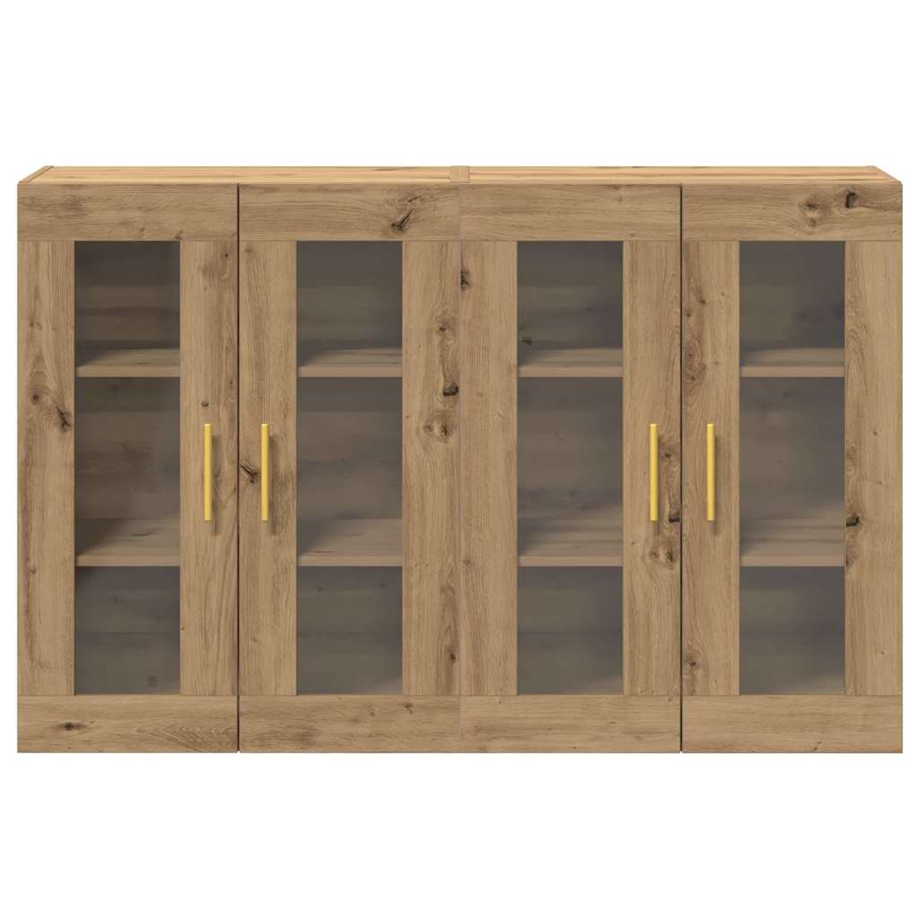 Wandschrank 2 pcs Eiche handwerklich 69.5 x 34 x 90 cm