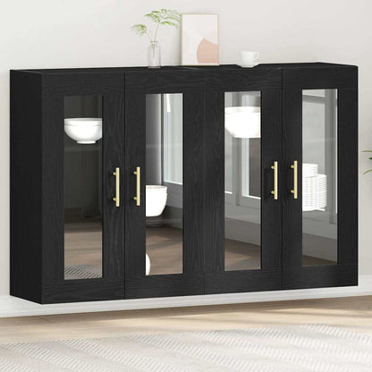 Wandschrank 2 pcs Schwarze Eiche 69.5 x 34 x 90 cm