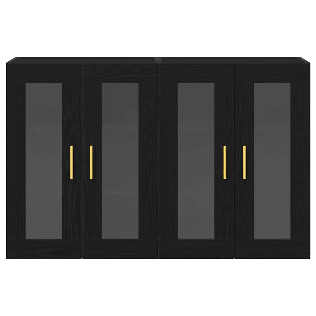 Wandschrank 2 pcs Schwarze Eiche 69.5 x 34 x 90 cm