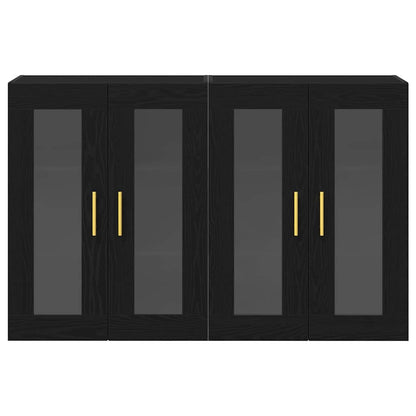 Wandschrank 2 pcs Schwarze Eiche 69.5 x 34 x 90 cm