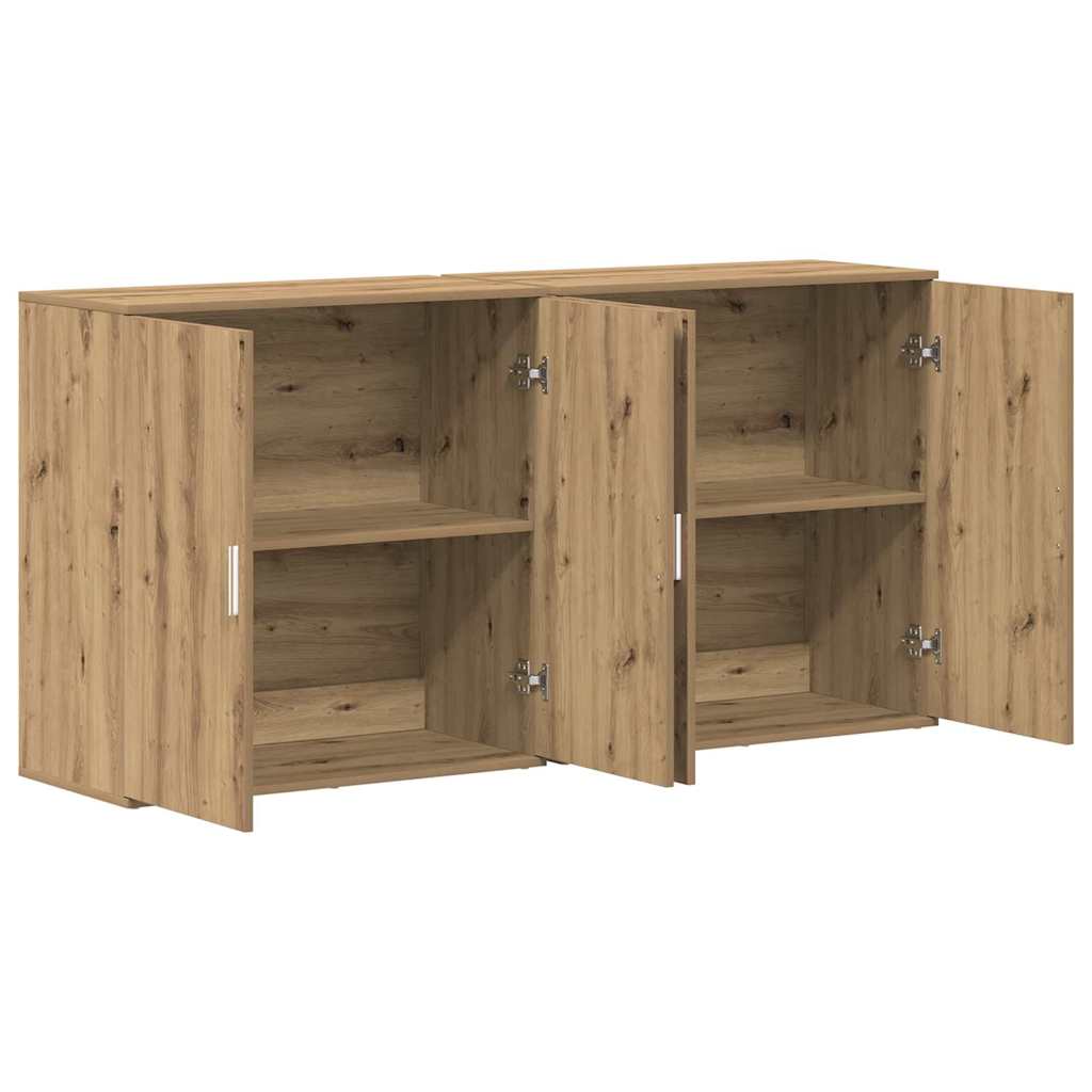 Sideboards 2 pcs Eiche handwerklich 79 x 38 x 80 cm