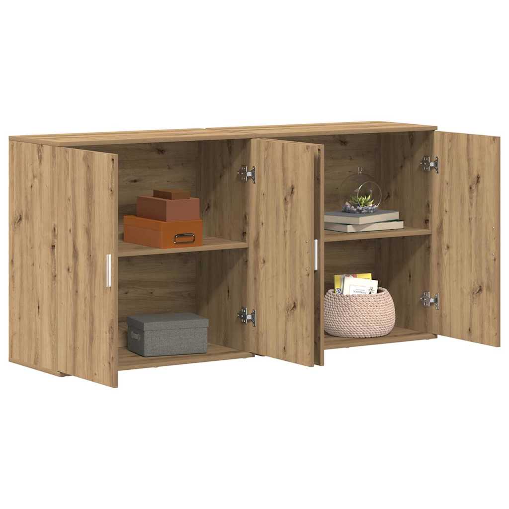 Sideboards 2 pcs Eiche handwerklich 79 x 38 x 80 cm