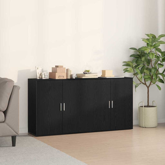 Sideboards 2 pcs Schwarze Eiche 79 x 38 x 80 cm Holzwerkstoff