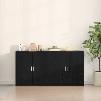 Sideboards 2 pcs Schwarze Eiche 79 x 38 x 80 cm Holzwerkstoff