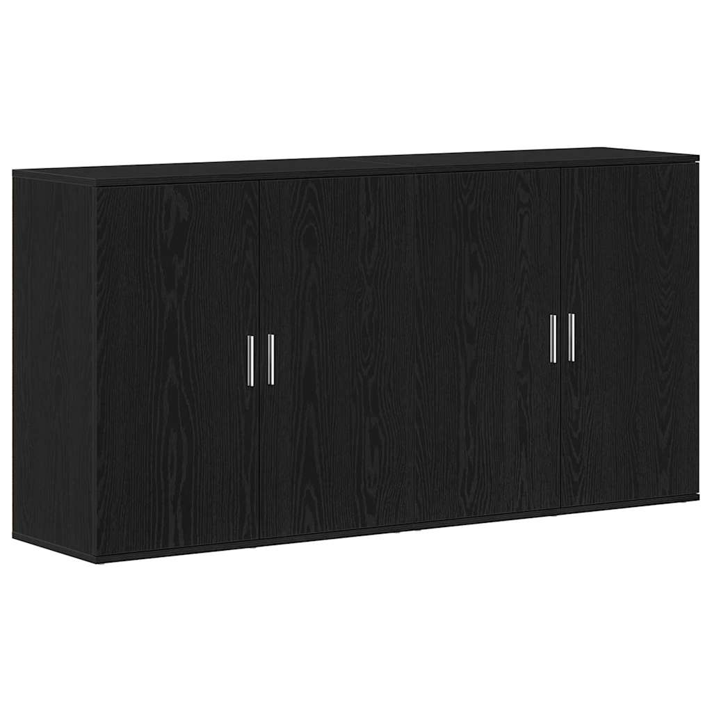 Sideboards 2 pcs Schwarze Eiche 79 x 38 x 80 cm Holzwerkstoff