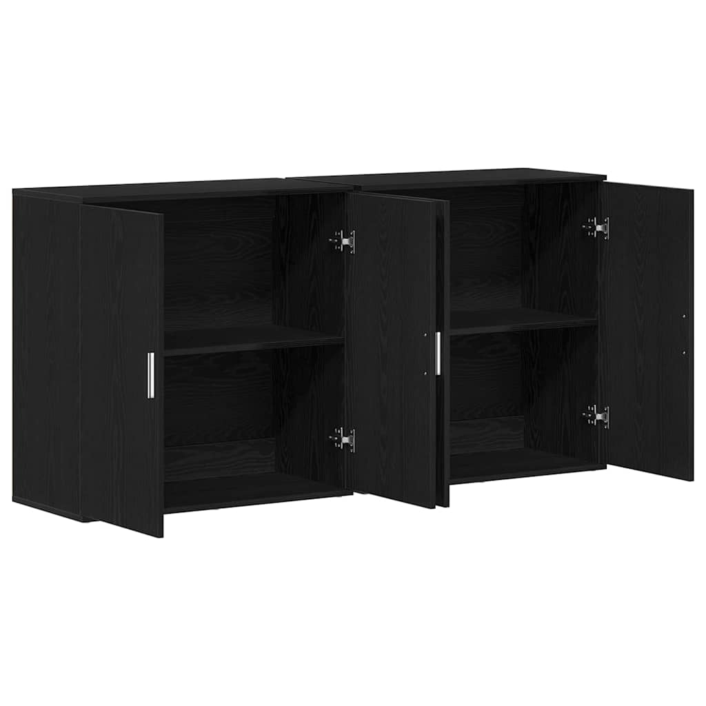 Sideboards 2 pcs Schwarze Eiche 79 x 38 x 80 cm Holzwerkstoff