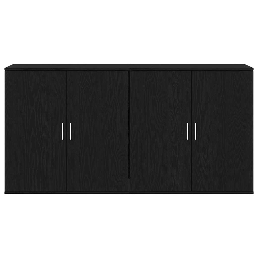 Sideboards 2 pcs Schwarze Eiche 79 x 38 x 80 cm Holzwerkstoff