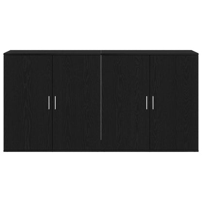 Sideboards 2 pcs Schwarze Eiche 79 x 38 x 80 cm Holzwerkstoff