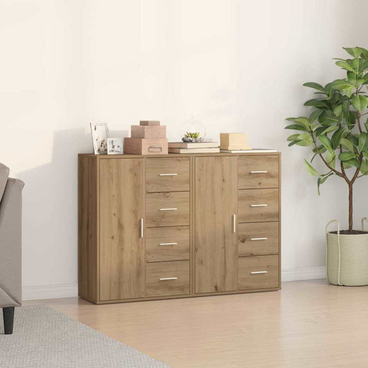 Sideboards 2 pcs Eiche handwerklich 60 x 31 x 84 cm