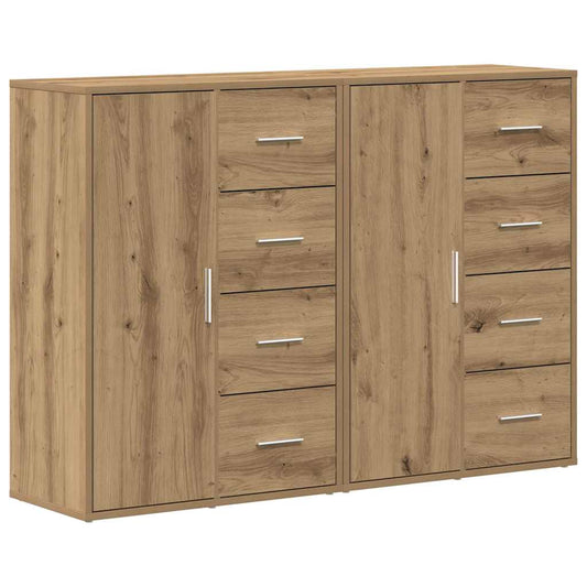 Sideboards 2 pcs Eiche handwerklich 60 x 31 x 84 cm
