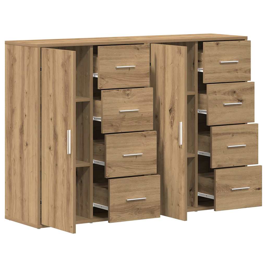 Sideboards 2 pcs Eiche handwerklich 60 x 31 x 84 cm