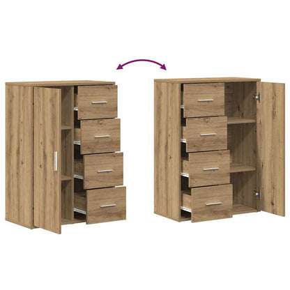 Sideboards 2 pcs Eiche handwerklich 60 x 31 x 84 cm