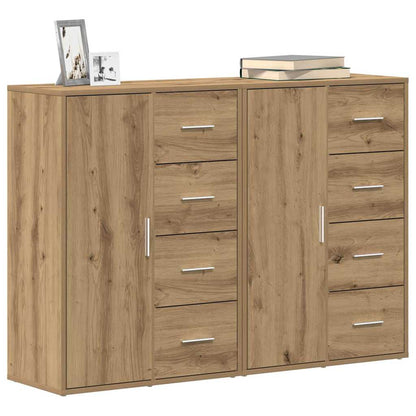 Sideboards 2 pcs Eiche handwerklich 60 x 31 x 84 cm