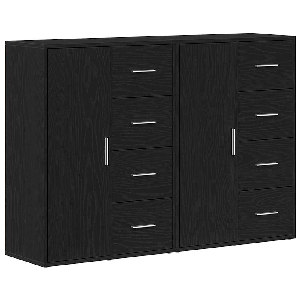 Sideboards 2 pcs Schwarze Eiche 60 x 31 x 84 cm Holzwerkstoff