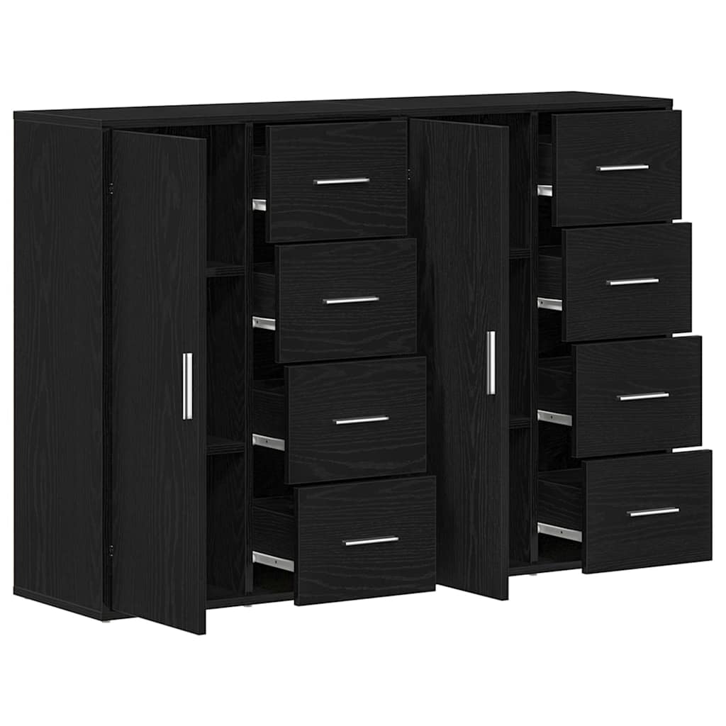 Sideboards 2 pcs Schwarze Eiche 60 x 31 x 84 cm Holzwerkstoff