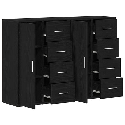 Sideboards 2 pcs Schwarze Eiche 60 x 31 x 84 cm Holzwerkstoff