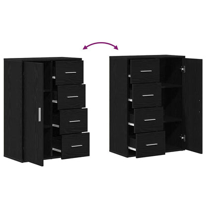 Sideboards 2 pcs Schwarze Eiche 60 x 31 x 84 cm Holzwerkstoff
