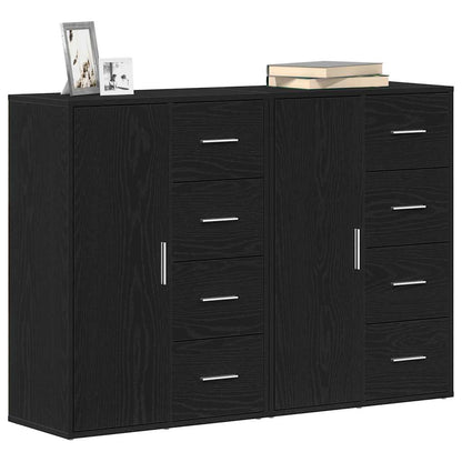 Sideboards 2 pcs Schwarze Eiche 60 x 31 x 84 cm Holzwerkstoff