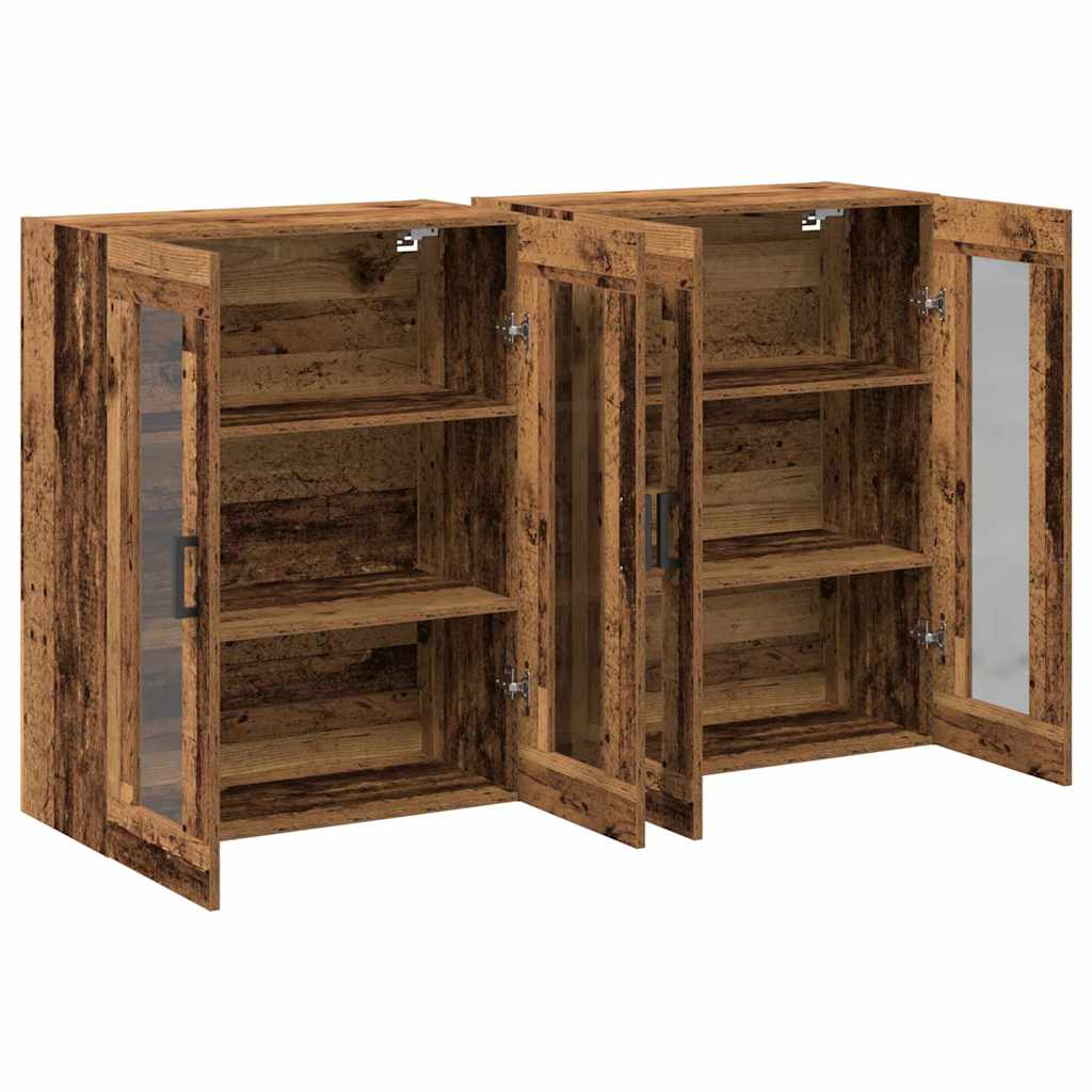 Wandschrank 2 pcs Altholz 69.5 x 34 x 90 cm Holzwerkstoff