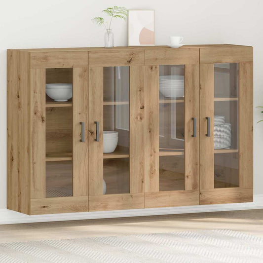 Wandschrank 2 pcs Eiche handwerklich 69.5 x 34 x 90 cm
