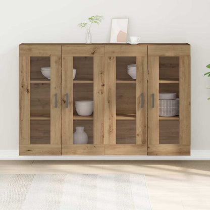 Wandschrank 2 pcs Eiche handwerklich 69.5 x 34 x 90 cm