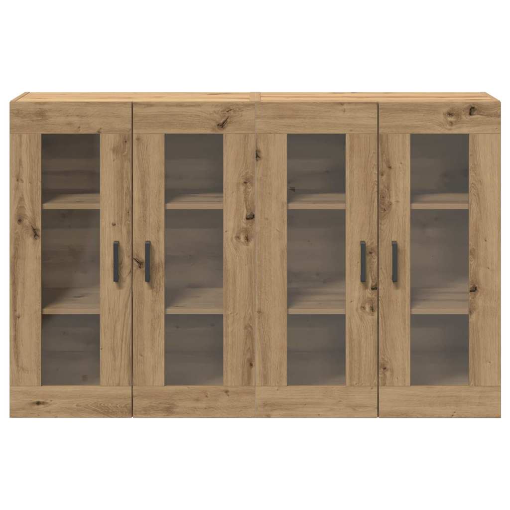 Wandschrank 2 pcs Eiche handwerklich 69.5 x 34 x 90 cm