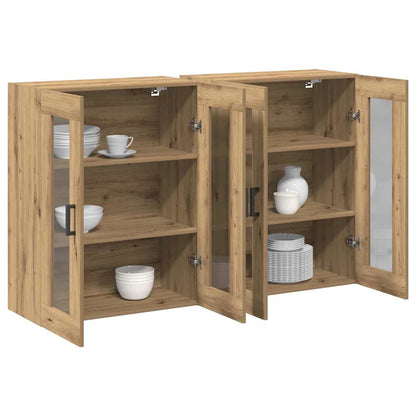 Wandschrank 2 pcs Eiche handwerklich 69.5 x 34 x 90 cm