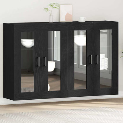 Wandschrank 2 pcs Schwarze Eiche 69.5 x 34 x 90 cm
