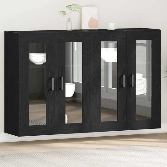 Wandschrank 2 pcs Schwarze Eiche 69.5 x 34 x 90 cm