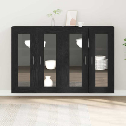 Wandschrank 2 pcs Schwarze Eiche 69.5 x 34 x 90 cm