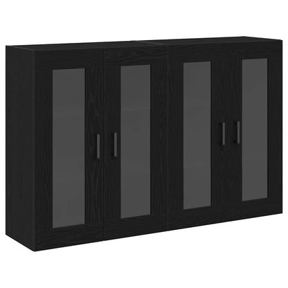 Wandschrank 2 pcs Schwarze Eiche 69.5 x 34 x 90 cm