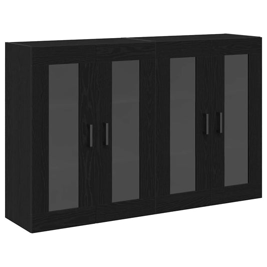 Wandschrank 2 pcs Schwarze Eiche 69.5 x 34 x 90 cm