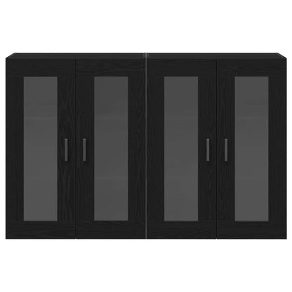 Wandschrank 2 pcs Schwarze Eiche 69.5 x 34 x 90 cm