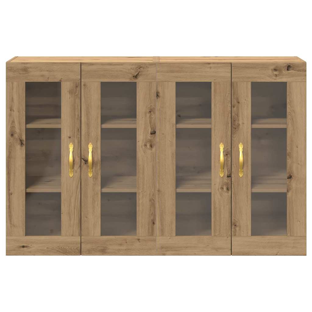 Wandschrank 2 pcs Eiche handwerklich 69.5 x 34 x 90 cm