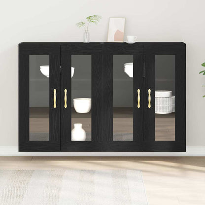 Wandschrank 2 pcs Schwarze Eiche 69.5 x 34 x 90 cm