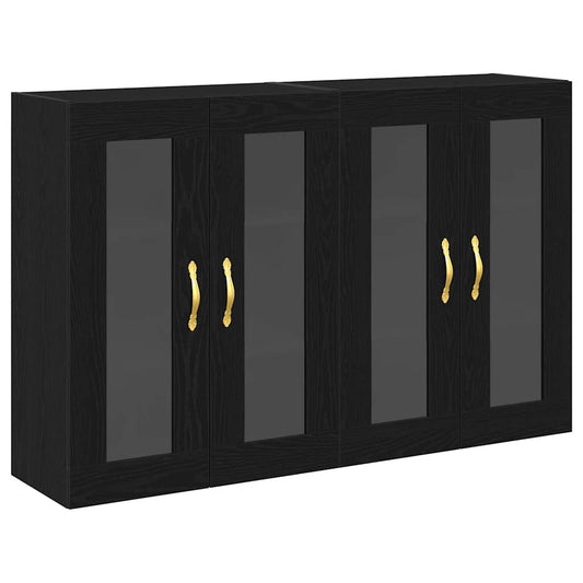 Wandschrank 2 pcs Schwarze Eiche 69.5 x 34 x 90 cm