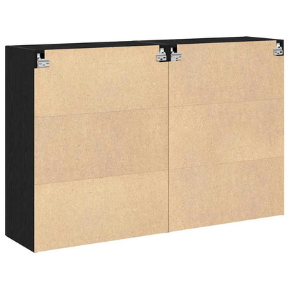 Wandschrank 2 pcs Schwarze Eiche 69.5 x 34 x 90 cm