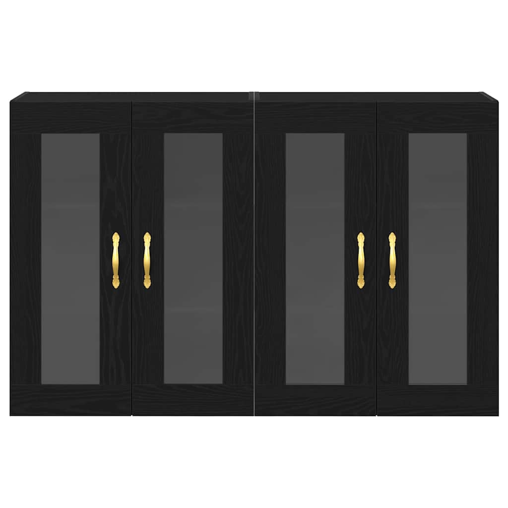Wandschrank 2 pcs Schwarze Eiche 69.5 x 34 x 90 cm