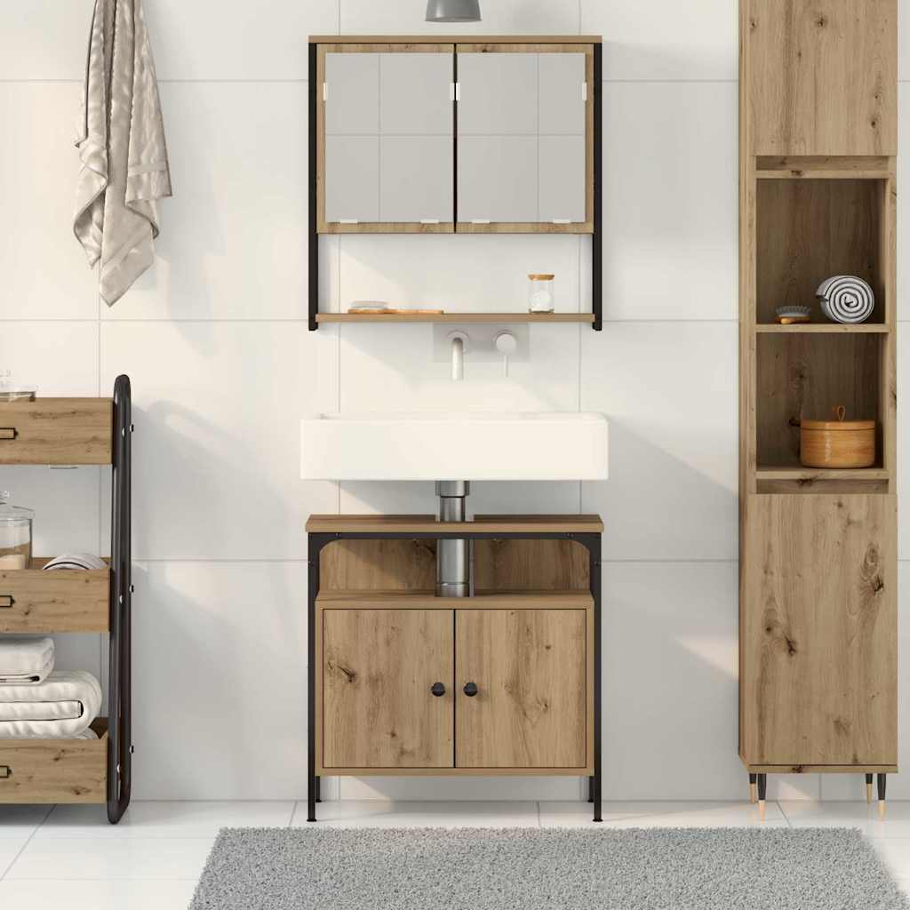 Badezimmermöbel Set 2 pcs Braun 60 x 30 x 60 cm Holzwerkstoff