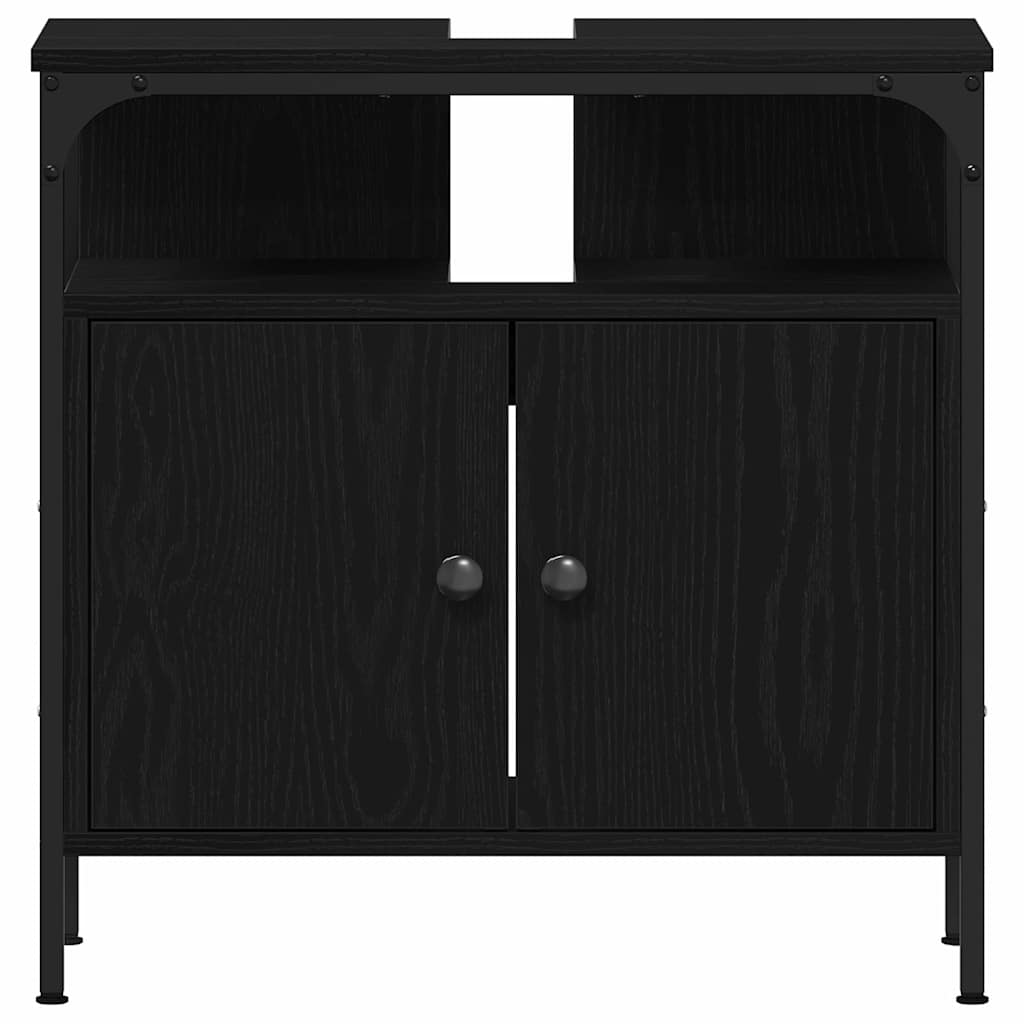 Badezimmermöbel Set 2 pcs Schwarz 60 x 30 x 60 cm Holzwerkstoff