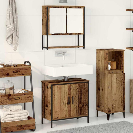 Badezimmermöbel Set 2 pcs Braun 60 x 30 x 60 cm Holzwerkstoff