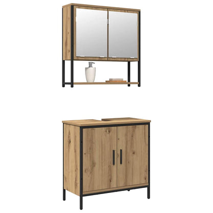 Badezimmermöbel Set 2 pcs Braun 60 x 30 x 60 cm Holzwerkstoff