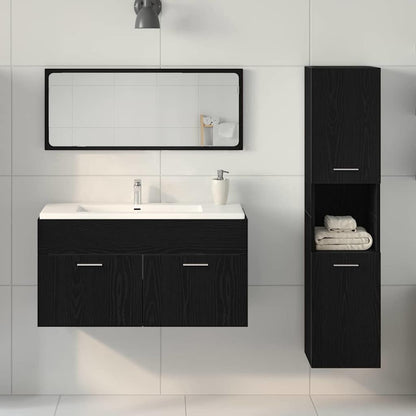 Badezimmer Möbel Set 3 pcs Schwarze Eiche 60 x 38.5 x 46 cm